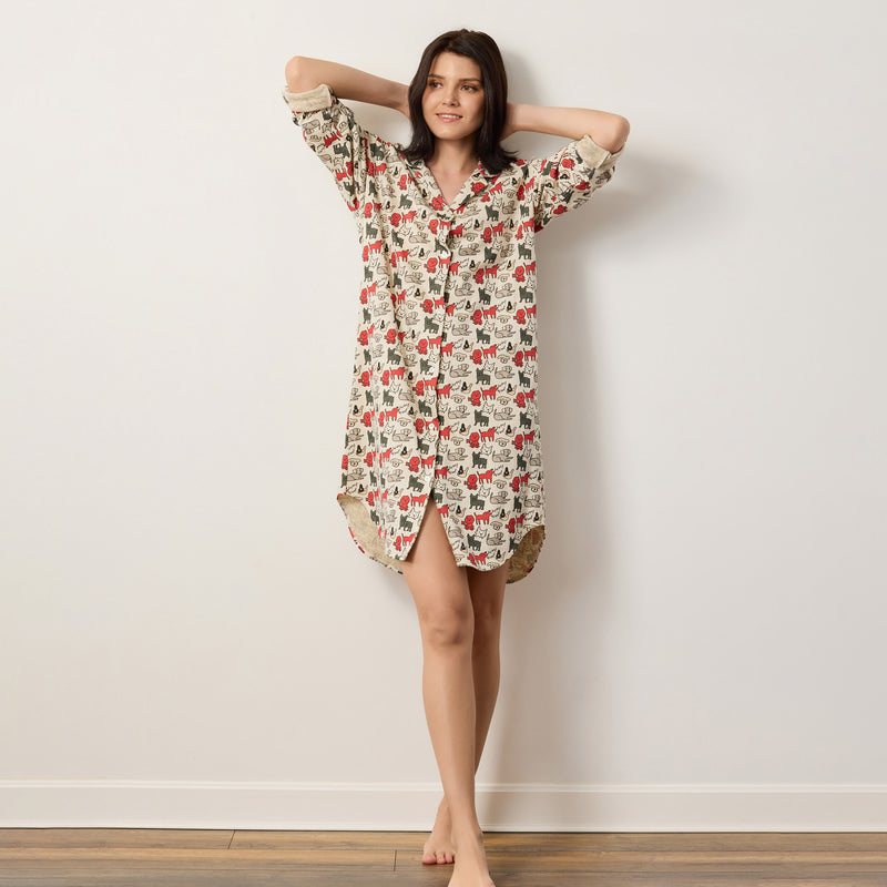 Underdog® x Andrea Caceres Button-Down Dress