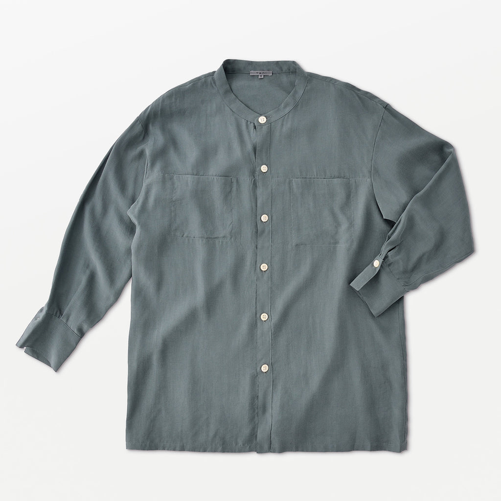 Flow TENCEL™ LUXE Grandad-Collar Long Sleeve Shirt – Tani Comfort